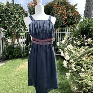 Paper Doll Navy Blue Gauzy Dress Size 10